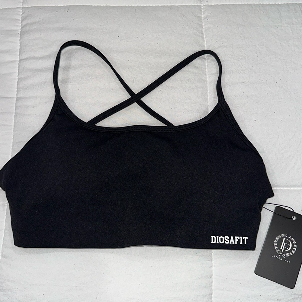 Diosa Fit Essential Bra- Onyx